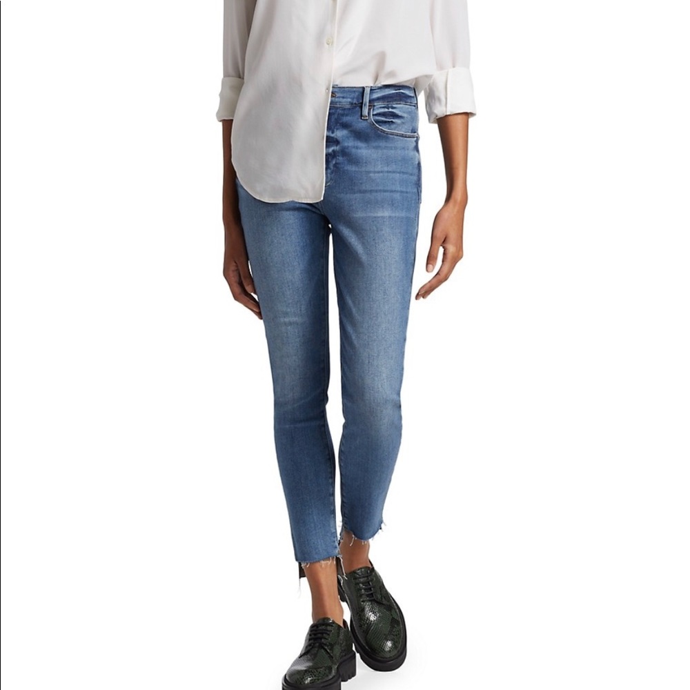 FRAME Le High Skinny Raw Hem Jeans